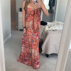 Orange maxi dress